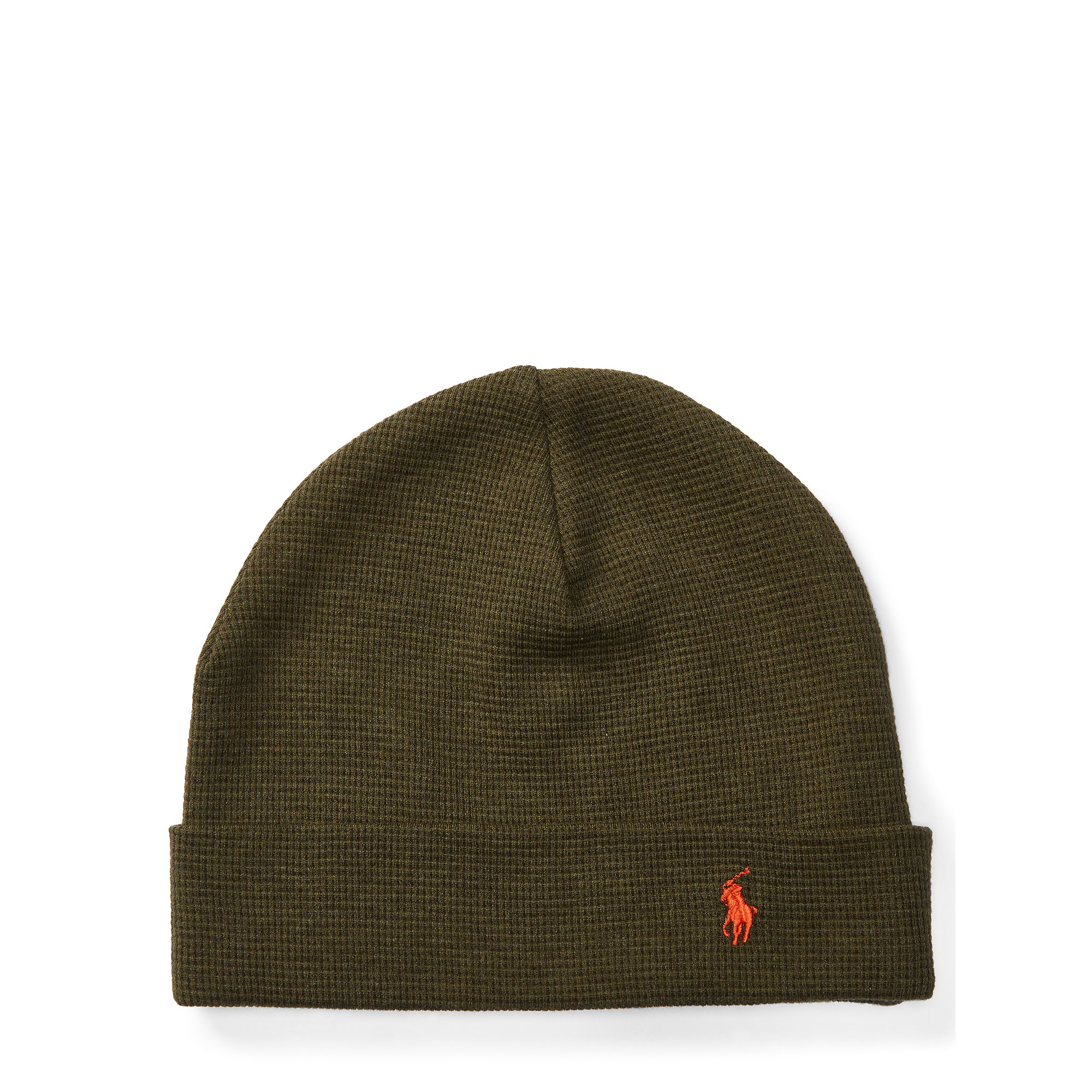 Polo Ralph Lauren Waffleknit Cotton Hat in Green for Men Lyst